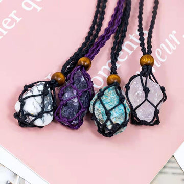 Raw crystal necklace